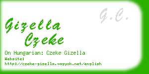 gizella czeke business card